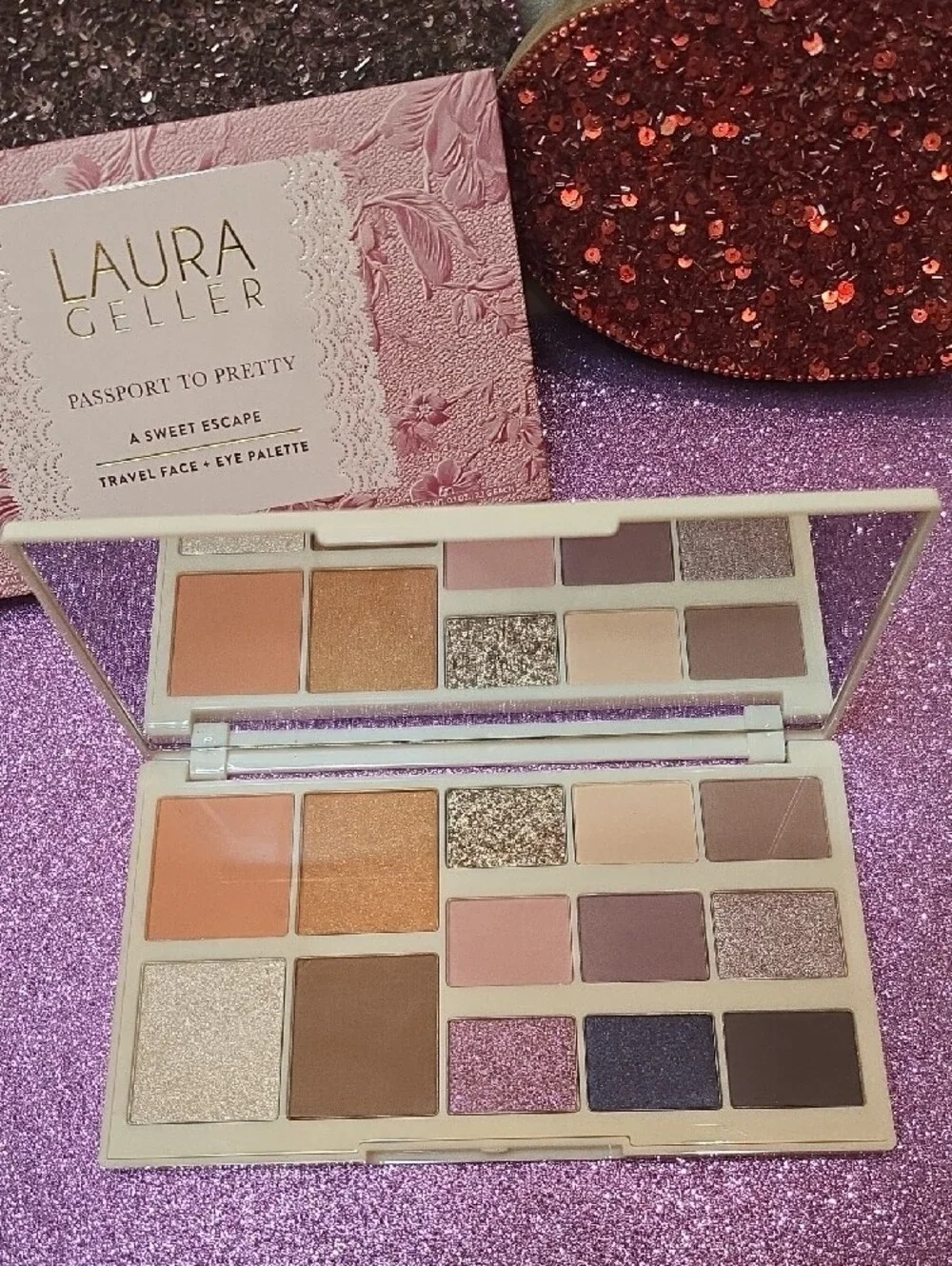 🎉HP🎉💖NWT💖 Laura Geller Eyeshadow & Face Palette in Pink, Purple, Gold